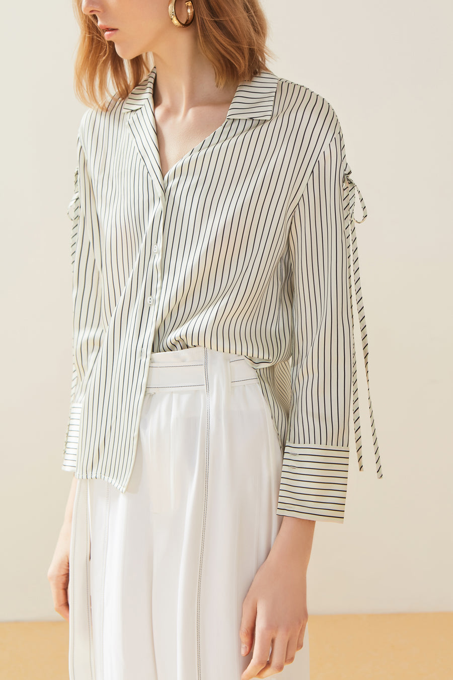 Asymmetrical Collar Shirt