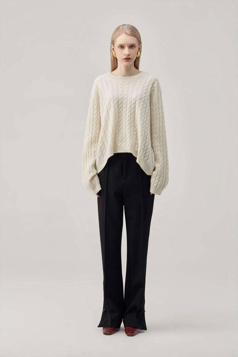 Cable-Knit Cashmere Sweater