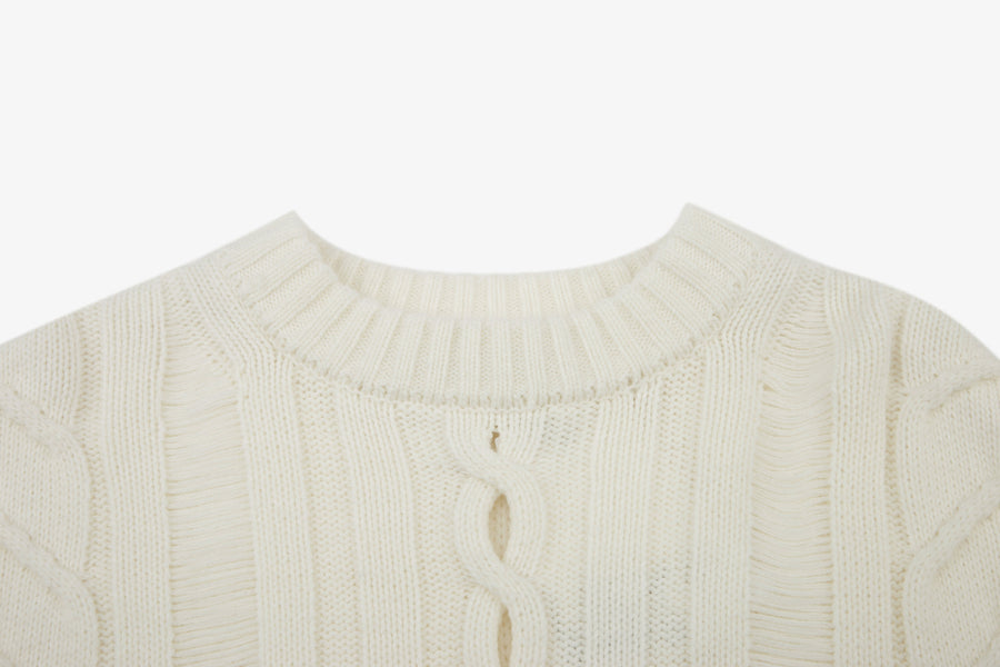 LILY retro twist de velvet sweater